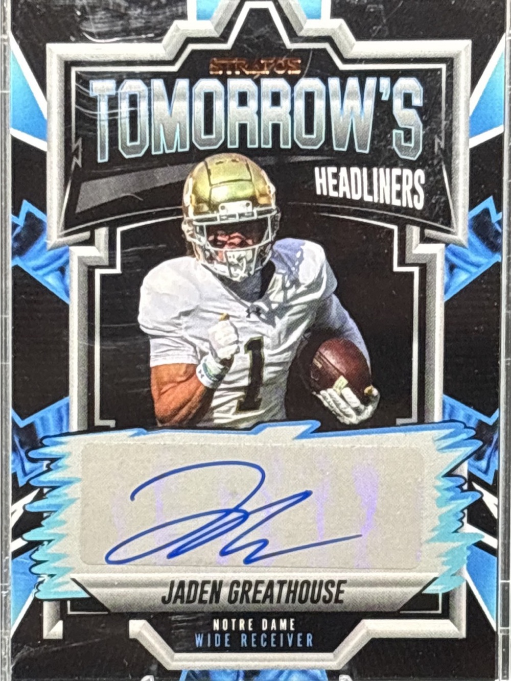 Pulse Tomorrow's Headliners Jaden Greathouse  Autographed Football Card LE 4/10